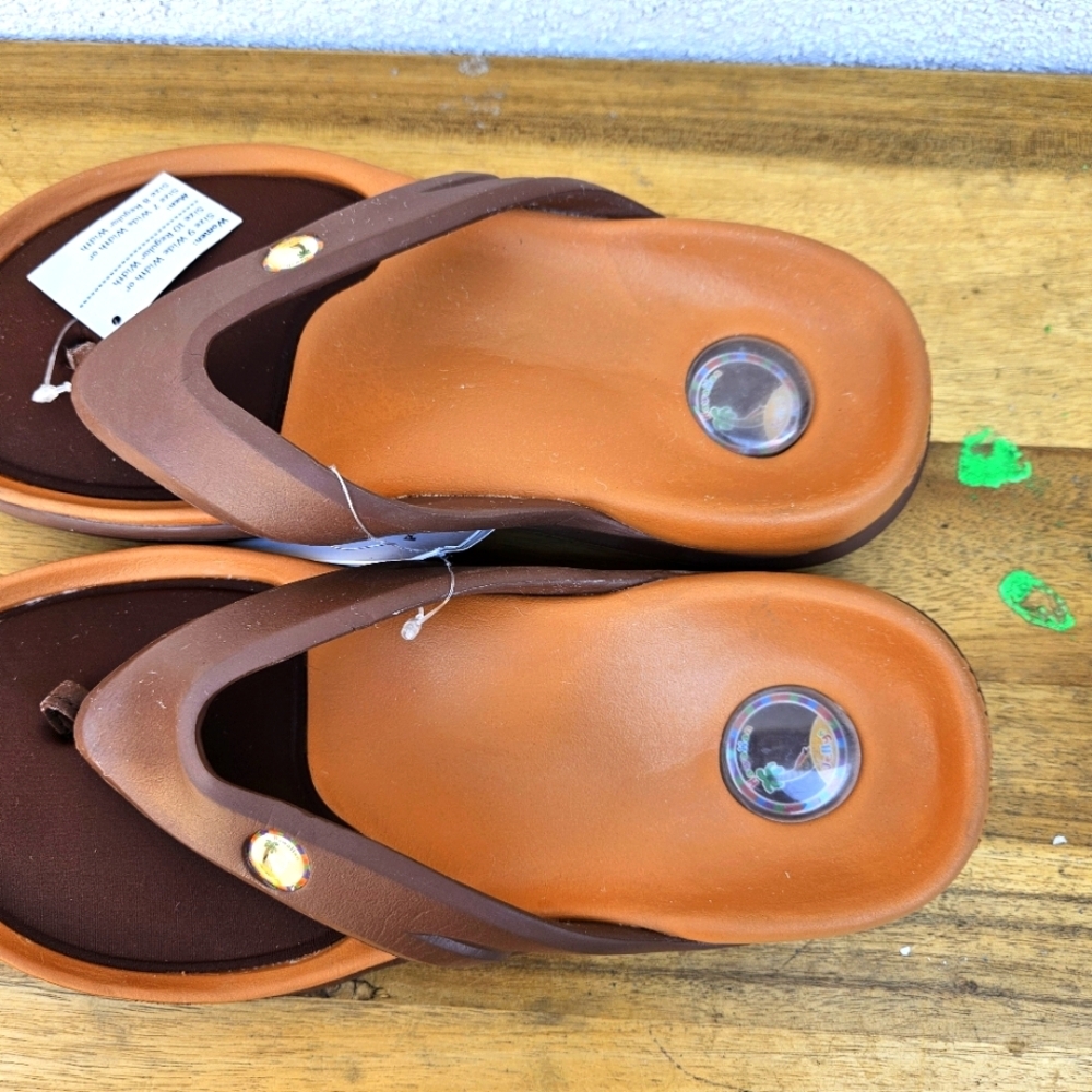 Hawaiian Jellys Ultra Comfort A'a Brown Lave Unisex  Sandal Women's Size… - Picture 8 of 16